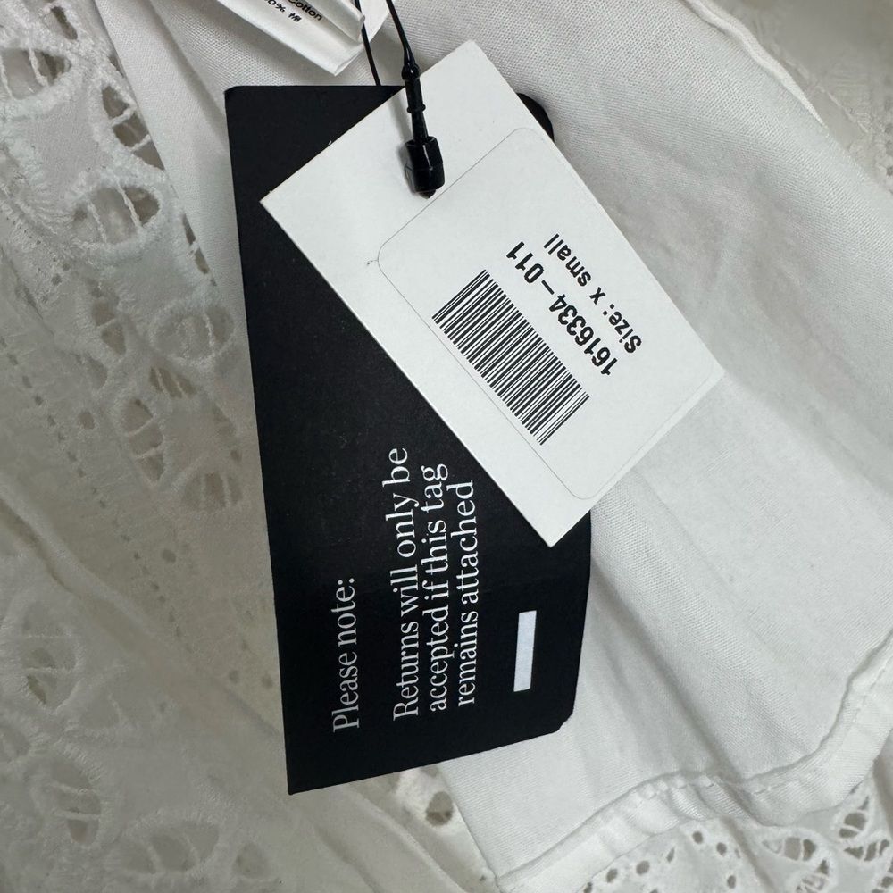 NWT LORETTA CAPONI Broderie Anglaise Cotton Midi Dress - Picture 15 of 15